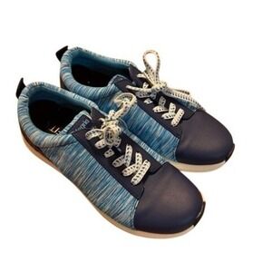 TRAQ by Alegria‎ Qest Smart Womens 39/9 Blue/White Walking Sneakers
